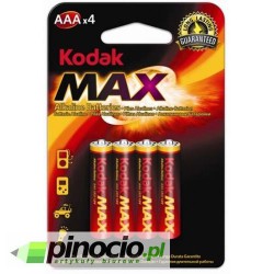 Bateria alkaliczna Kodak/Maxell AAA LR3 4 szt.