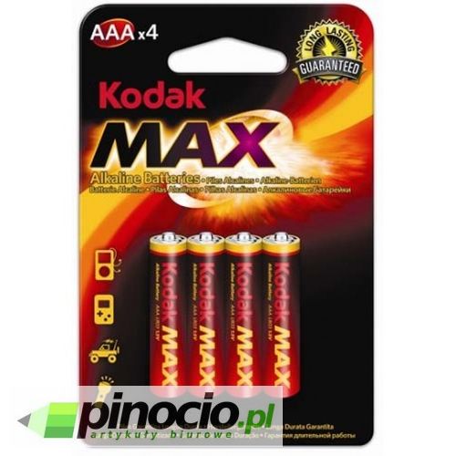 Bateria alkaliczna Kodak/Maxell AAA LR3 4 szt.