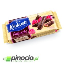 Ciastka Krakuski paluszki z galaretką malinową Bahlsen 144g Ciastka Krakuski paluszki z galaretką malinową Bahlsen 144g