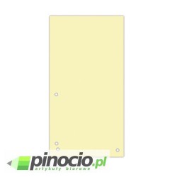 Przekładki kartonowe wąskie Donau 1/3 A4 żółte