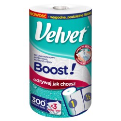 Ręcznik papierowy trzywarstwowy w roli Velvet Boost