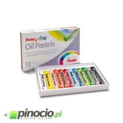 Pastele olejne Pentel 12 kolorów