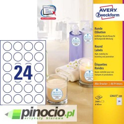 Etykiety uniwersalna ZF 3415-100 kółka białe 40mm