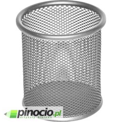 Kubek na długopisy Donau Office Set dużu srebrny