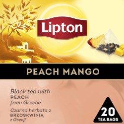 Herbata czarna w piramidkach Lipton Peach Mango 20 szt.