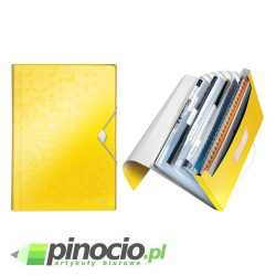 Teczka segregująca A4 Leitz WOW 6 przegródek żółta 45890016