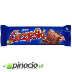 Wafelki w czekoladzie mlecznej Grześki 36g.