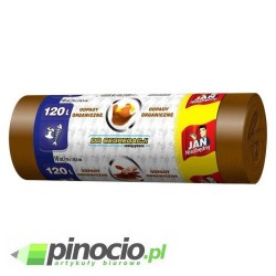 Worki na śmieci Jan Niezbędny 120l brązowe 10 szt.