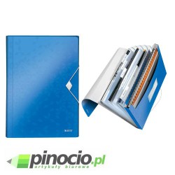 Teczka segregująca A4 Leitz WOW 6 przegródek niebieska 45890036