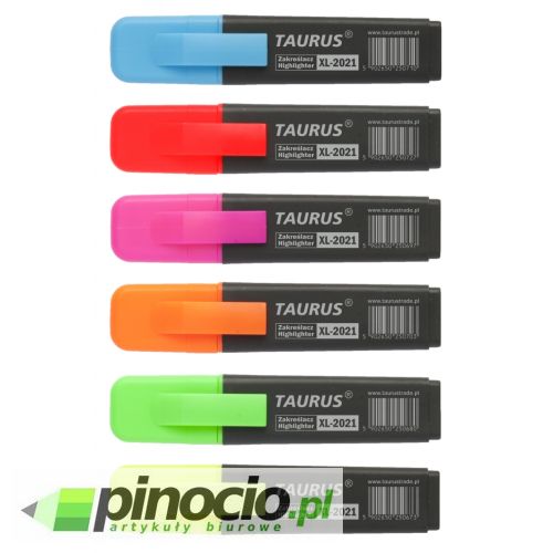 Zakreślacz Taurus XL-2019 komplet 4 szt.(TKZ-01)