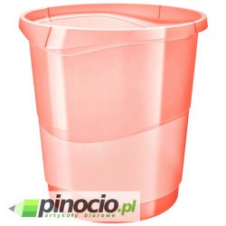 Kosz na śmieci 14L Esselte Colour Ice brzoskwiniowy