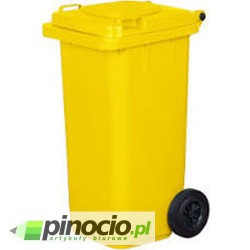 Kosz do segregacji odpadów 120l. żółty