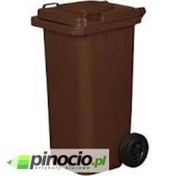 Kosz do segregacji odpadów 120l. brązowy
