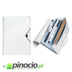 Teczka segregująca A4 Leitz WOW 6 przegródek biała 45890001