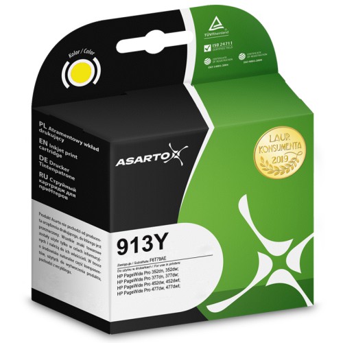 EOL Tusz Asarto do HP 913Y | F6T79AE | 3000 str. | yellow