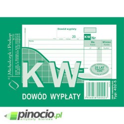 KW Dowód wypłaty MiP A6 (wielokopia) 402-5