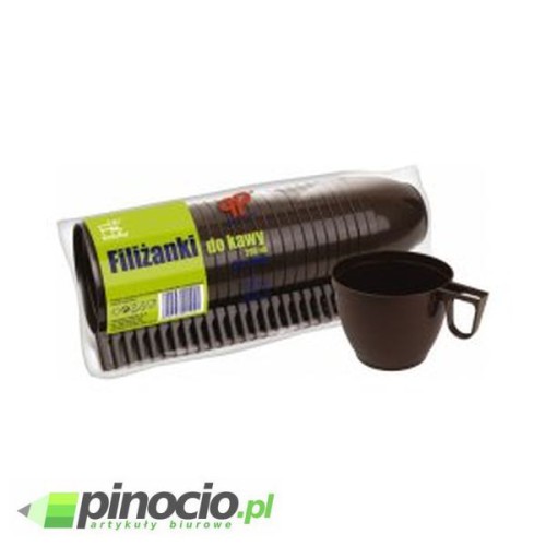 Filiżanki brązowe 200ml Sarantis 25 szt.