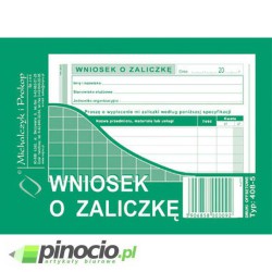 Wniosek o zaliczkę A6 408-5 MiP