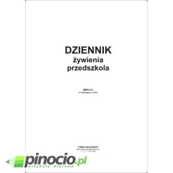 Dziennik żywieniowy przedszkola A4 men-v/1