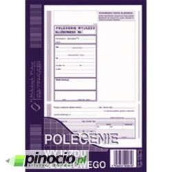 Polecenie wyjazdu służbowego A5 505-3 MiP