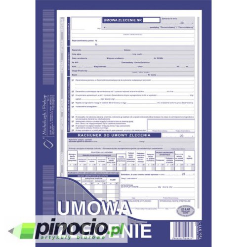 Umowa zlecenie MiP A4 (oryginał+kopia) 511-1