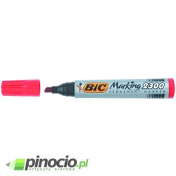 Marker permanentny Bic NB2300 ścięty czerwony