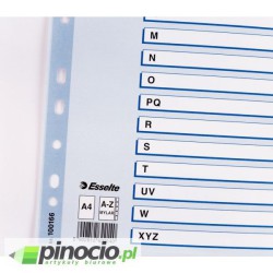 Przekładki kartonowe alfabetyczne A-Z Esselte A4 Mylar kolorowe 100166