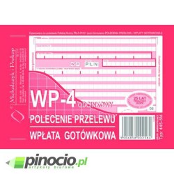 Polecenie przelewu A6 (oryginał + 3 kopie) 445-5