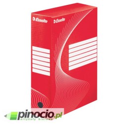 Pudło archiwizacyjne Esselte Standard 100mm czerwone 128422