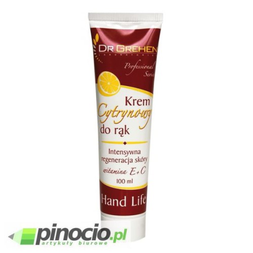 Krem do rąk cytrynowy z witaminą E+C z zawartością gliceryny 100ml Gold Drop