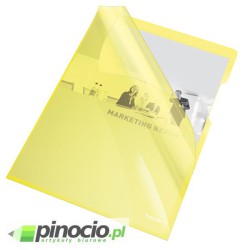 Ofertówki krystaliczne Esselte A4 sztywne żółte 25 szt. 55431