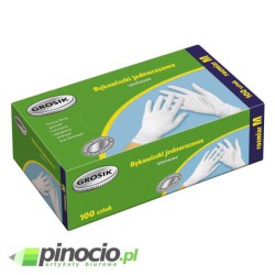 Rękawiczki lateksowe Grosik cienkie M 100 szt.
