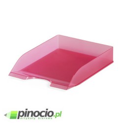 Półka na dokumenty Durable Basic A4/63 mm przezroczysta różowa