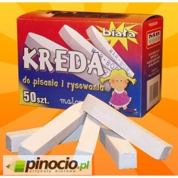 Kreda szkolna biała kwadratowa 50 szt. Kreda szkolna biała kwadratowa 50 szt.