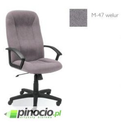 Fotel gabinetowy Nowy Styl Mefisto welurowy szary