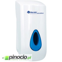 Dozownik mydła w płynie MERIDA TOP z tworz. ABS o poj. 800 ml, okienko NIEBIESKIE DN1TN