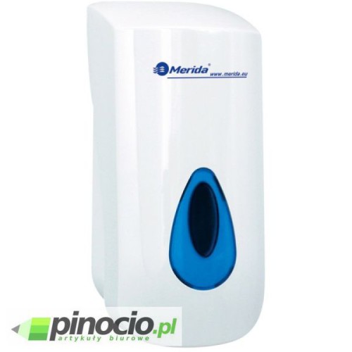 Dozownik mydła w płynie MERIDA TOP z tworz. ABS o poj. 800 ml, okienko NIEBIESKIE DN1TN