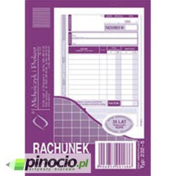 Rachunek dla zwolnionych z VAT A6 80k wielokopia MiP 232-5