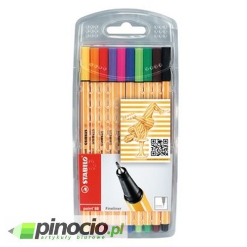 Cienkopis Stabilo Point 88 zestaw 10 kolorów