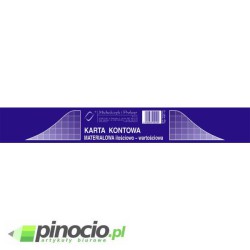 Karta kontowa materiałowa ilościowo-wartościwa MiP A5 437-3 Karta kontowa materiałowa ilościowo-wartościwa MiP A5 437-3