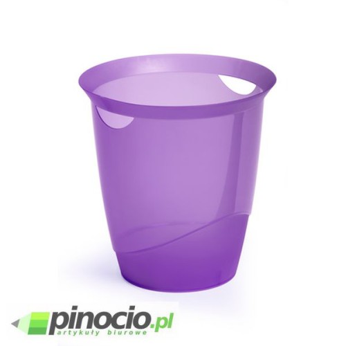 Kosz na śmieci Durable Trend 16l. przezroczysty fioletowy