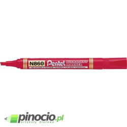 Marker permanentny Pentel N860 ścięty czerwony