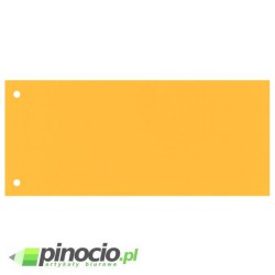 Przekładki kartonowe wąskie Esselte 1/3 A4 żółte 100 szt.624448