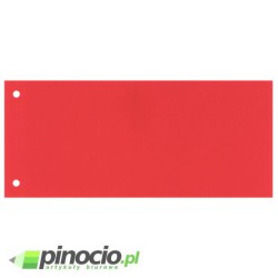 Przekładki kartonowe wąskie Esselte 1/3 A4 czerwone 100 szt.624446