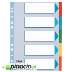 Przekładki kartonowe z kolorowymi indeksami Esselte A4 5 kart 100191