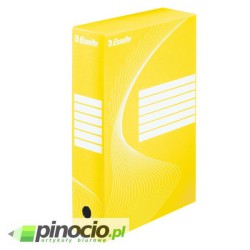 Pudło archiwizacyjne Esselte Standard 80mm żółte 128413