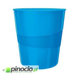 Kosz na śmieci 15L Leitz z kolekcji WOW niebieski metalik