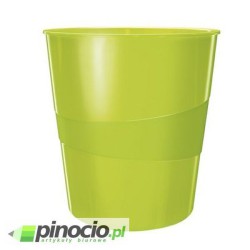 Kosz na śmieci 15L Leitz z kolekcji WOW zielony metalik