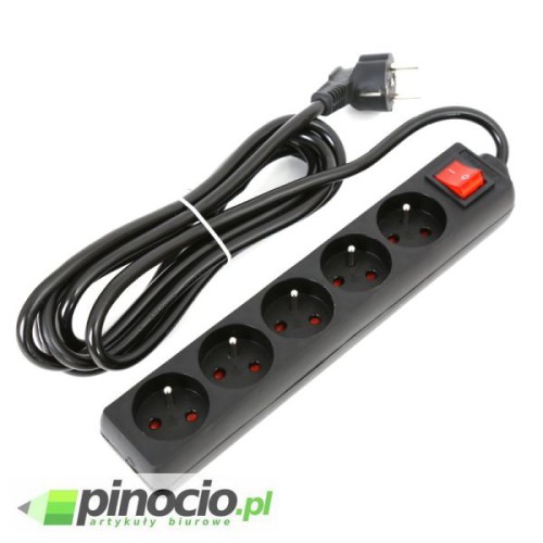 Listwa przeciwprzepięciowa 3m 5 gniazd 