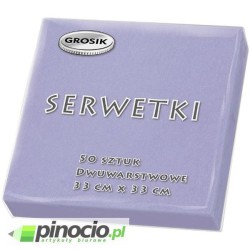 Serwetki stołowe Grosik 33x33cm fioletowe 50 szt